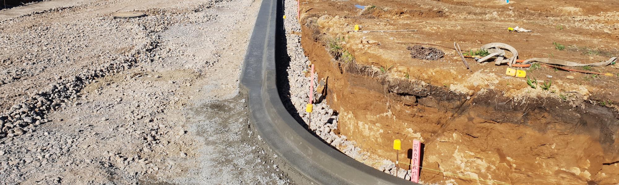 Commercial roading services - kerb design and construction